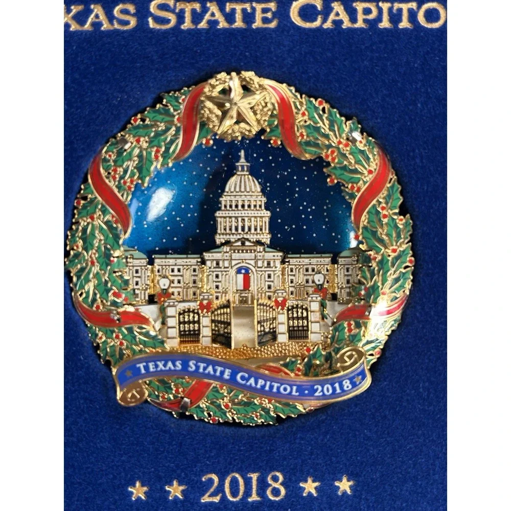 Texas State Ornament 2018 Christmas‎ Wreath